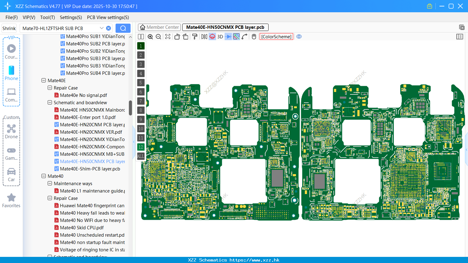 Huawei Mate40E-HN50CNMX PCB Layer